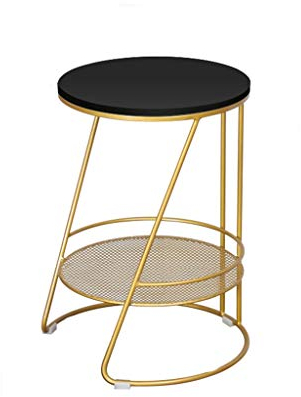 Nachttische, Balkon-Blumenständer, doppelschichtiger runder Couchtisch aus Metall für Wohnzimmer, Empfangsraum, Blumenladen, Bekleidungsgeschäft, Beistelltisch, Korbtisch (Farbe: B, Größe: 3