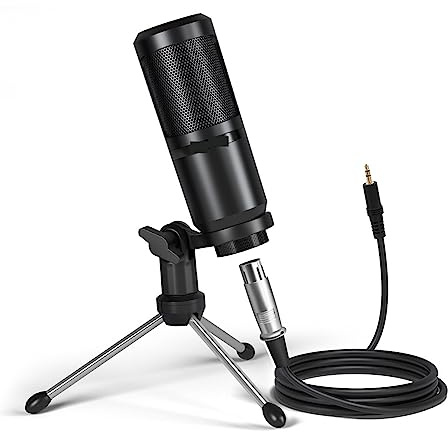 EBAYTV Kit Scheda Audio, Kit Interfaccia Scheda Con Microfono Microfono A Condensatore Da 3,5 Mm for Computer Cellulare Registrazione Streaming(Only Microphone)