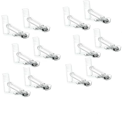 GUTEINTE Fermatovaglia in plastica, Tovaglia Clip Trasparenti, Resistente e Robusta, per Tavoli Esterni Feste in Giardino Terrazzo Barbecue Picnic (12, Trasparente)