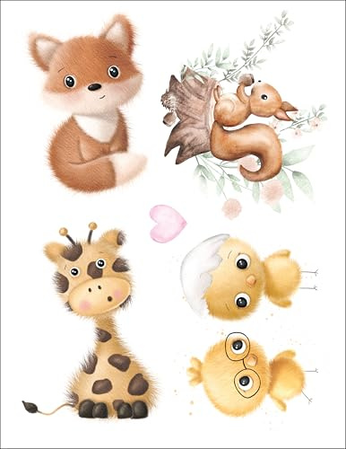 Bügelbilder Set für Textilien DIN A4 Kinder Mädchen Jungen Pferde Weihnachten groß klein Aufbügelbild zum aufbügeln verschiedene Designs (Design 5)