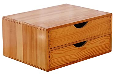 Schreibtisch-Organizer aus Kiefernholz mit Schublade, Aufbewahrungsbox aus Holz, Flacher Aktenschrank im A4-Format, Schulbürobedarf, Schubladen-Schreibtischzubehör für die Organizer-Aufbewah