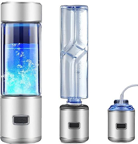 XGXHIN Botella de Agua de hidrógeno, generador de Agua de hidrógeno antioxidante, generador de Agua de hidrógeno de hasta 4500-5000 PPB con Adaptador de inhalador