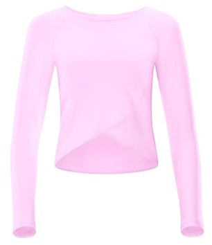 WINSHAPE Damen Functional Light and Soft Cropped Long Sleeve Top Aet131ls mit Overlap-Applikation Yoga-Shirt (1er Pack)