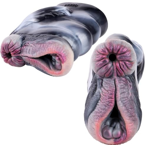 Jomyu Silikon Tier Realistische Masturbator mit Doppeltunnel Alien Monster Vagina 3D Pussy Muschi Taschenmuschi Masturbatoren Cup Penismassage Mann Tragbare Erotik Sexspielzeug