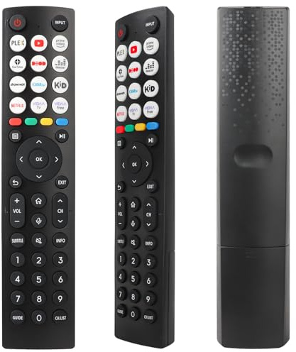 Nouvelle Télécommande Universelle Infrarouge pour Hisense VIDAA la Télévision Intelligente 40A4KV 32A4KV 43A4KV avec 12 Raccourcis Clavier Communs - Aucun Réglage Requis