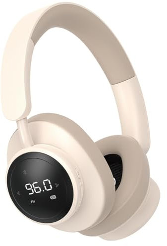 iFutniew Auriculares Inalámbricos con Micrófono Plegables sobre la Oreja Bluetooth 5.3 Soporte para Auriculares Tarjeta TF Radio FM Caqui