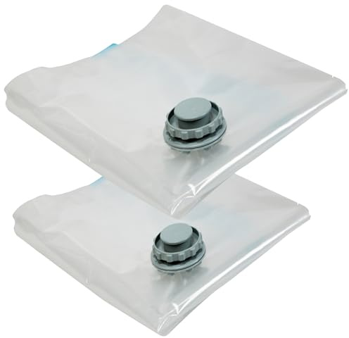 Vacuum Compression Zipper Storage Bags With Airtight Valve For Home & Travel Reusable Vacuum Storage Bags (Small 50cmx70cm (Pack of 3))