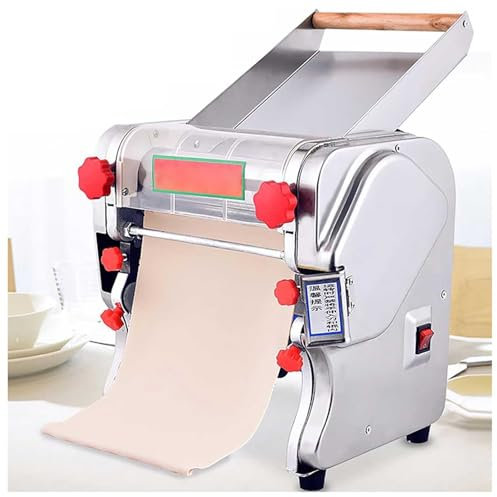 550W Macchina per la Pasta elettrica, sfogliatrice Commerciale per Gnocchi, Spaghetti freschi Fatti in casa in 10 Minuti, per tagliatelle/Spaghetti/Lasagne/Ravioli,FKM180