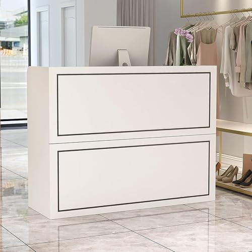 Empfangstresen, Empfangstresen 80 cm, 100 cm Empfangstresen Kassentisch mit abschließbaren Schubladen Verkaufstheke Kassentisch Stehtisch Einzelhandelskasse Modern