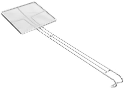 OFFSCH Mestolo Schiumarola in Acciaio Resistente Manico Schiumarola Quadrata Per Frittura Alimenti Colino Setaccio Per Olio Da Cucina Strumento Per Cucinare
