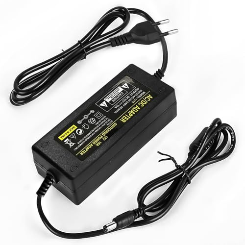 12V 10A Netzteil Adapter, Spannungswandler AC 100-240V 12 Volt Netzteil, Trafo 5,5mm x 2,5/2,1mm DC Jack, 12V Adapter für LED-Streifen, Überwachungskameras, LCD Monitor, LED Treiber