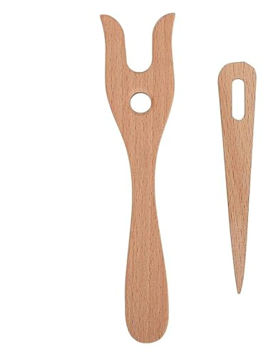 Gwtdtoad Strickgabel Holzstricknadel Holzstrick Werkzeuge Strickwerkzeug Enthalten Buche Strickgabel Für Weben Von Armbändern Und Halsketten