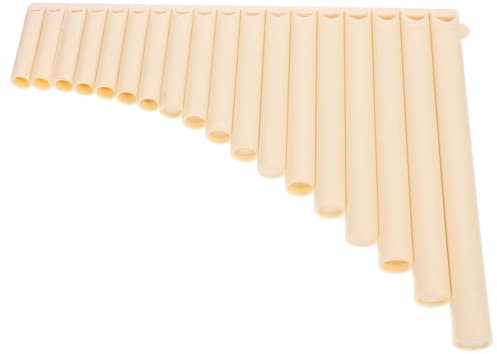 JOINPAYA 18-rohr Panflöte Aus Harz Für Kinder Schüler Musikinstrument Blasinstrument Beige Tragbar Pädagogisch