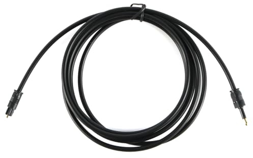 Laroal Cavo Audio Ottico Digitale da OD4,0 mm Toslink Maschio a 3,5 mm Mini Toslink Maschio per Sistema Stereo HiFi Soundbar TV HQ Audio (2 m)