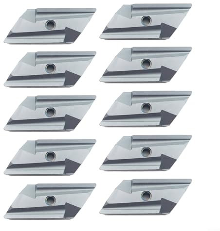 Alanmoship Carbide Inserts KNUX160405R 10Pcs Milling Cutter Insert, For Steel Machining Semi-Finishing Finishing High Grip Strong Resistance CNC Tooling