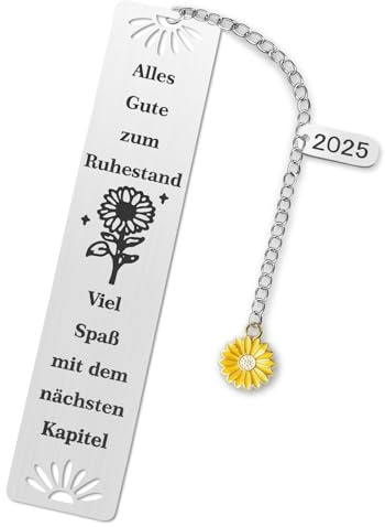 Ruhestand Geschenke 2025,Kaluofan Lesezeichen Metall Renteneintritt Geschenk Frau Männer,Happy Retirement Lesezeichen Personalisiert mit Geschenkbox,Geschenke zum Ruhestand für Lehrer,Freunde Kollegen