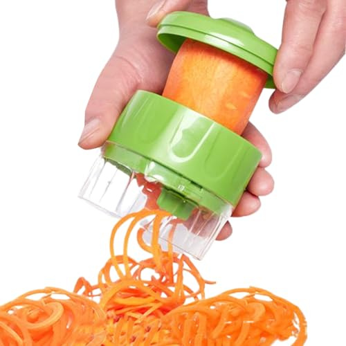 Spiralizer, Zucchini Spiralizer Noodle Maker - Adjustable Spiraliser for High Performance Multifunctional Manual Food Cutter Kitchen Appliances for Pasta Spaghetti, Low Carbohydrate