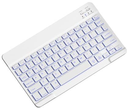 Ptdfjspt Tastiera Retroilluminata da 10 Pollici Mini Tastiera Bluetooth Protettiva Silenziosa per Telefoni Cellulari, Tablet e Laptop Tastiera Wireless A