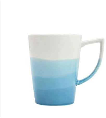 FAJNUZI2024 Tazze Tazza da caffè in Ceramica Tinta a Immersione, Set di 1 Tazze con Due Sfumature di Colore, capacità 12,17 Once, for Uso Domestico o in Ufficio Tazzine caffè(Blue)