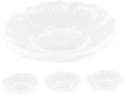 MUCKLILY 4 Pezzi Piatti Trasparenti per Snack e Dessert per Biscotti e Tè Design e Eccellente