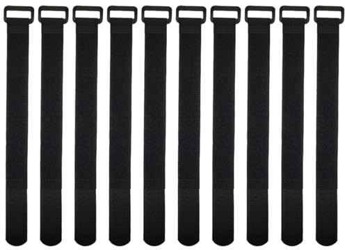 10 Pack Hook and Loop Straps Reusable Cable Ties Cable Organisers(300mm x 25mm)