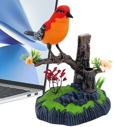 Simulation Pets Birds, soporte para bolígrafos de escritorio, movible para mascotas, para escuela, cumpleaños, adultos, niños, sala de estar, dormitorio, cocina, decoración de Navidad