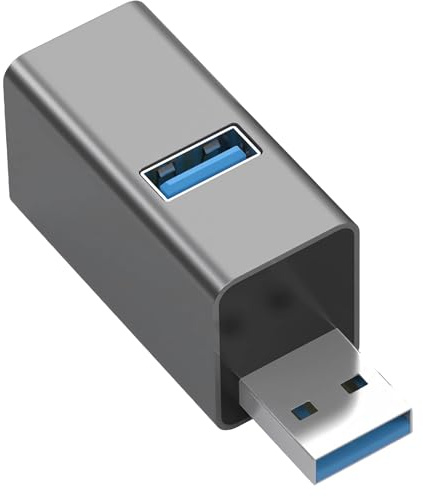 Leloco 3 Port USB 3.0 Hub mit Mehreren USB-Anschlüssen Splitter Erweiterung Adapter (1x USB 3.0+2X USB2.0) Power/Data Port für Laptop MacBook Desktop-PC, Car, Flash-Laufwerk, Drucker, Tastatur usw