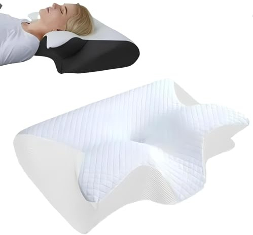 Cuscino ortopedico in memory foam per alleviare il dolore alla schiena e al collo, cuscino ergonomico di supporto cervicale per chi dorme di lato, cuscini sagomati per un migliore allineamento della