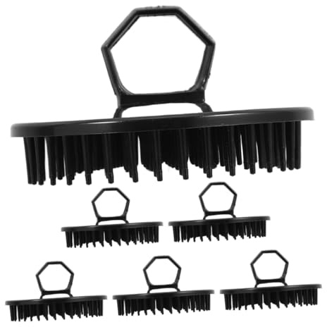 Vaguelly 6pièces Brosse à Cheveux De Massage Pour Chevelu Exfoliation Et Nettoyage Outil De Démêlage Portable Pour Douche Et Lavage