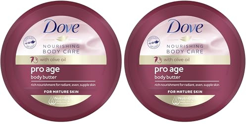 Dove Nourishing Body Care Pro Age Body Butter, 250 ml, packaging may vary (Pack of 2)