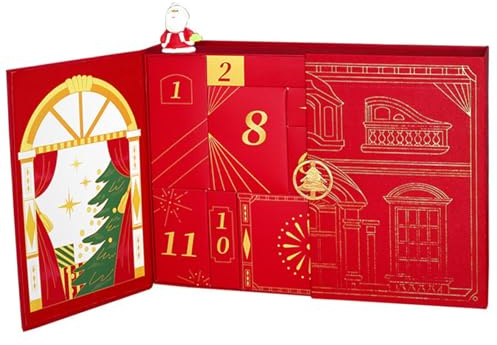 Tom adventskalender att fylla med 12 lådor gör-det-själv fyllbar jul nedräkningskalendrar för barn och familj, återanvändbara helgdagskalendrar för heminredning