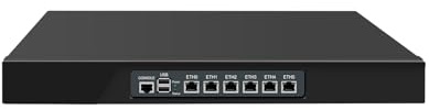 1U Firewall Hardware Network Security Appliance, PFSense, Untangle, OPNsense, VPN, Router PC, Atom D525, RJ08, 6 x 82583V 82574L, Console, VGA, 4G RAM, 32G SSD