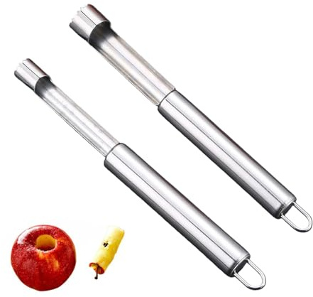 Lot de 2 dénoyauteurs de pommes, en acier inoxydable, pour pommes, carter de pomme, dénoyauteur de fruits, dénoyauteur de pomme, pour Apple Corer
