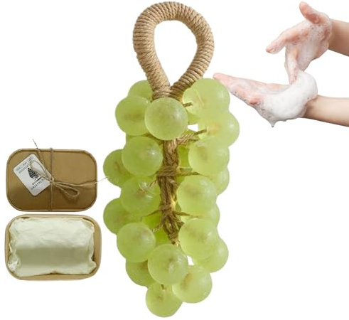 Savon Au Raisin Sur Une Corde, Savon Au Raisin Fait À La Main Drôle, Savons En Barre Décoratifs Pour Hommes Femmes, Lavage Des Mains Et Bain, Douche D'hygiène