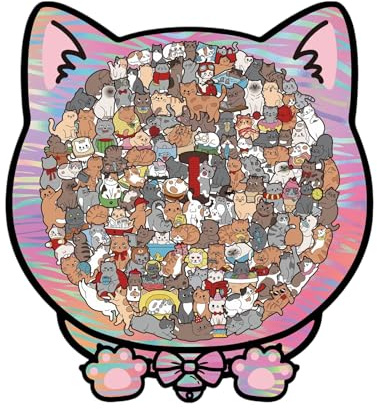 Puzzle Animal – 135 Pièces, Jeu De Société Assorti, Puzzle Encadré pour Chat | Activité Cérébrale Éducative Amusante pour, Apprentissage Préscolaire, Décoration De La Maison, Ensemble De Diver
