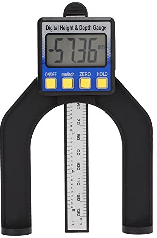 Digitale Tiefenmesslehre 0-80mm, ABS, LED - Display, starker Magnet - Präzise Höhen - & Tiefenmessung, Multieinheiten, ideal für Bau & Industrie
