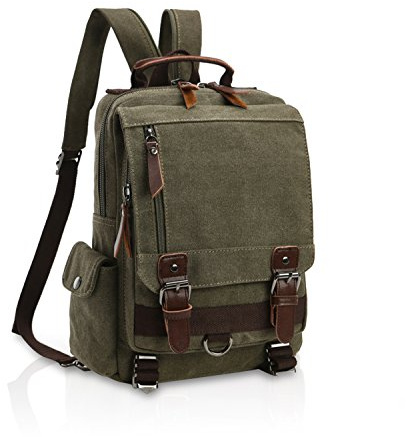 FANDARE Retro Brusttasche Sling Bag Herren Rucksack Damen Schulranzen Leinwand Schulrucksack Schultertasche Umhängetasche Rucksack Sporttasche für Schule Freizeit Reise Business Joggen