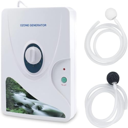 Yangers Generador de ozono Multifuncional Purificador de Agua y Aire Esterilizador Limpiador de Agua para Beber Frutas Alimentos Verduras Temporizador de Lavado de Ropa (600mg/h)