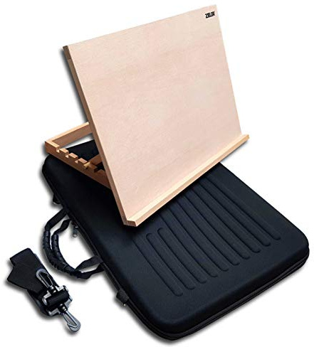 Premium A3 Art & Craft Work Station - A3 Adjustable Wooden Desk/Table Easel/Drawing Board by Zieler® (with Protective Carry Case)