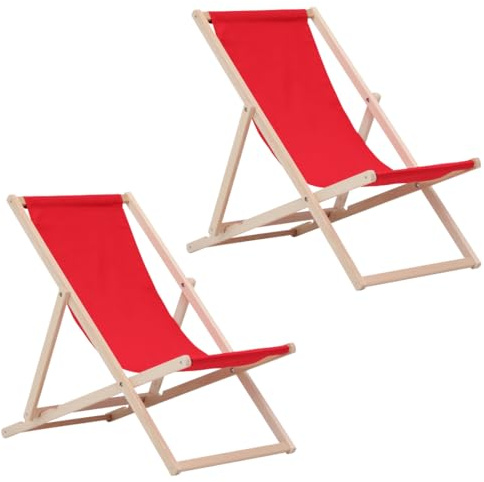 Sedia a sdraio sedia a sdraio pieghevole in legno libro senza braccioli Lettino Sdraio sedia da sole, sedia da spiaggia, Rosso