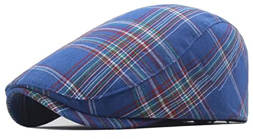 QI YUAN Schirmmützen für Herren Kariert Schiebermütze Flatcap Sommer Barett Cap Baskenmütze Kappe