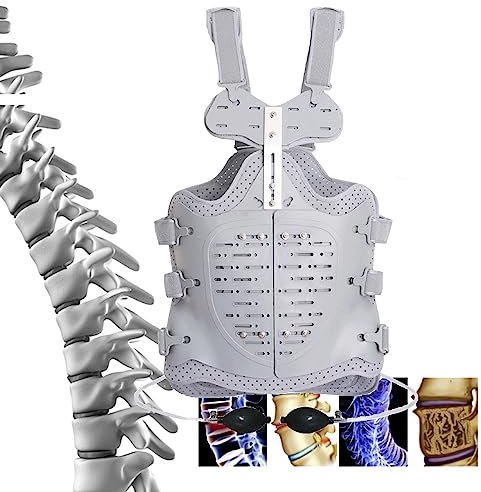 NICHOY Orthèse Dorsale Thoracique complète pour Hommes et Femmes - Traitement Universel de la cyphose,de la Chirurgie pré ou Post-Chirurgie avec Support Lombaire Dur(Adjustable)
