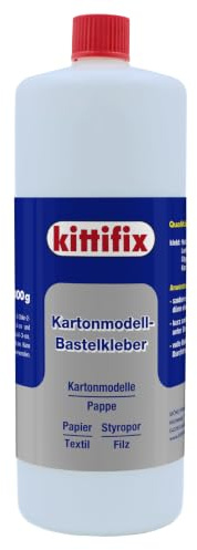 Kittifix Kartonmodell- und Bastelkleber transparent 1000g mit Spritzverschluss
