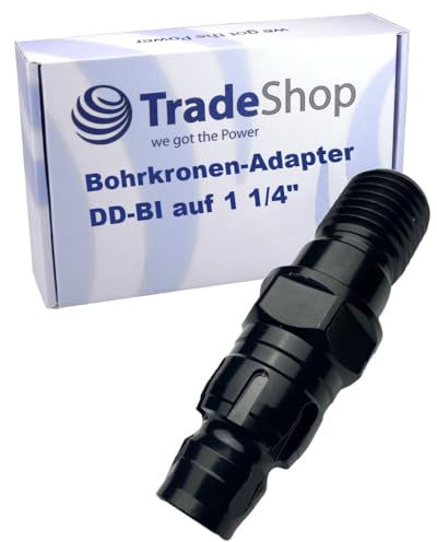 Trade-Shop Adattatore per corona di perforazione, compatibile con punte a nucleo Hilti, per l'utilizzo di corone diamantate – DD-BI su 1 1/4 AG e R 1/2 IG