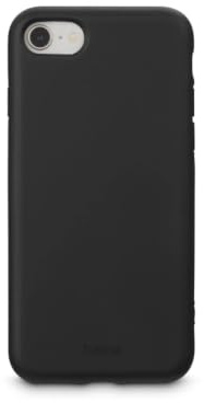 Hama Hülle für iPhone 7/8/SE 2020/SE 2022 (Handyhülle, stoßfest, Kratzfest, Elegante Schutzhülle für Rückseite, weich, Slim, softe Oberfläche, Wireless Charging kompatibel) schwarz