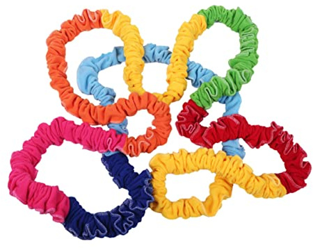 VICASKY Thick Woolen Tension Rope Loop Kids Elasticated Rope Bright Colors for Easy Recognition Random Color