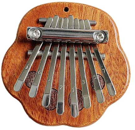 Kreatives Daumenklavier für Kinder, vielseitiges exquisites Fingerklavier, tragbares Daumenklavier, lustiges süßes Fingerklavier, 7 x 6 x 2,5 cm, für Anfänger und Kinder