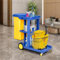 Carro de limpieza 105 x 47 x 95 cm, 3 niveles, limpieza profesional con bolsa de basura de 65 L
