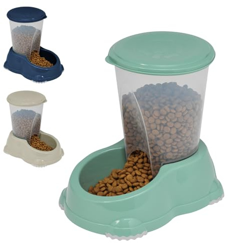 CAT CENTRE Smarty Snacker Bowl 1.5L Gravity Dry Food Dispenser Green | Automatic pet feeder, snacks for dogs, rabbits, small animals, kittens, healthy feeder, premium pet supplies