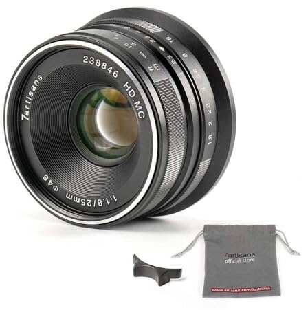 7artisans 25 mm F1.8 APS-C Weitwinkel-Objektiv für Nikon Z-Mount Kompaktkameras spiegellose Kameras für Nikon Z50 Z6 Z7 Z6 II
